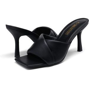 Black Heeled Sandals